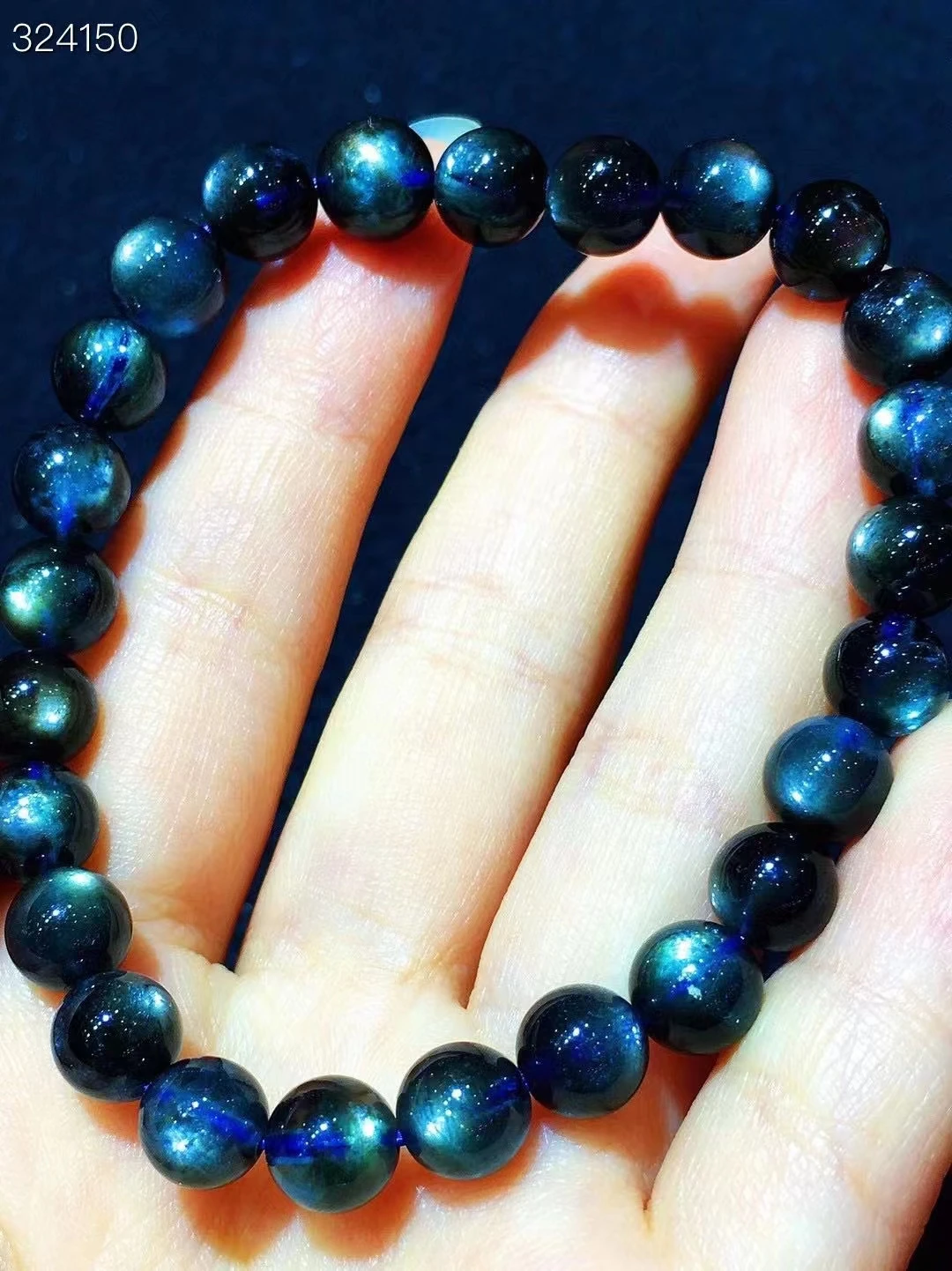 

Natural Deep Blue Aquamarine Clear Round Beads Bracelet Jewelry 8.9mm Wealthy Star Light Aquamarine Beads Women Men AAAAAAA
