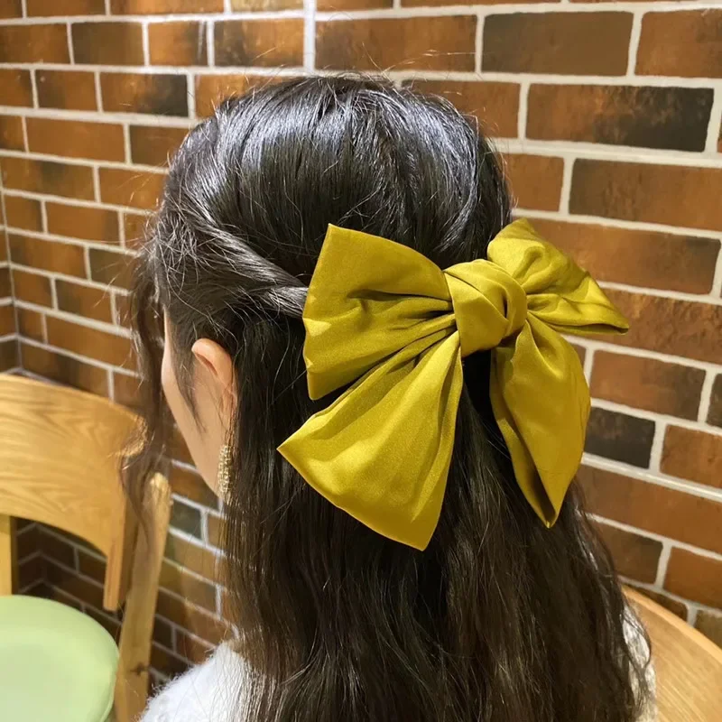 Große Haarschleifen, Haarspangen, Satin, zweilagig, Schmetterlingsschleife für Frauen, Schleife, Haarnadeln, trendige Mädchen-Haar-Accessoires, Haarspangen – Detail 4