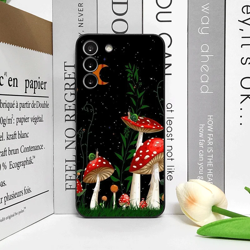Cartoon Mushroom Collage Art Phone Case - Soft Cover s