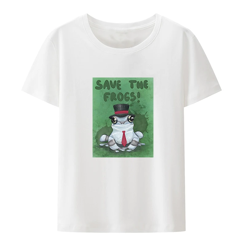 

Protecting Frogs Cotton T-shirts Streetwear Summer Style O-neck Cool Camiseta Hombre Koszulki Short Sleeve Graphic Tshirts Print