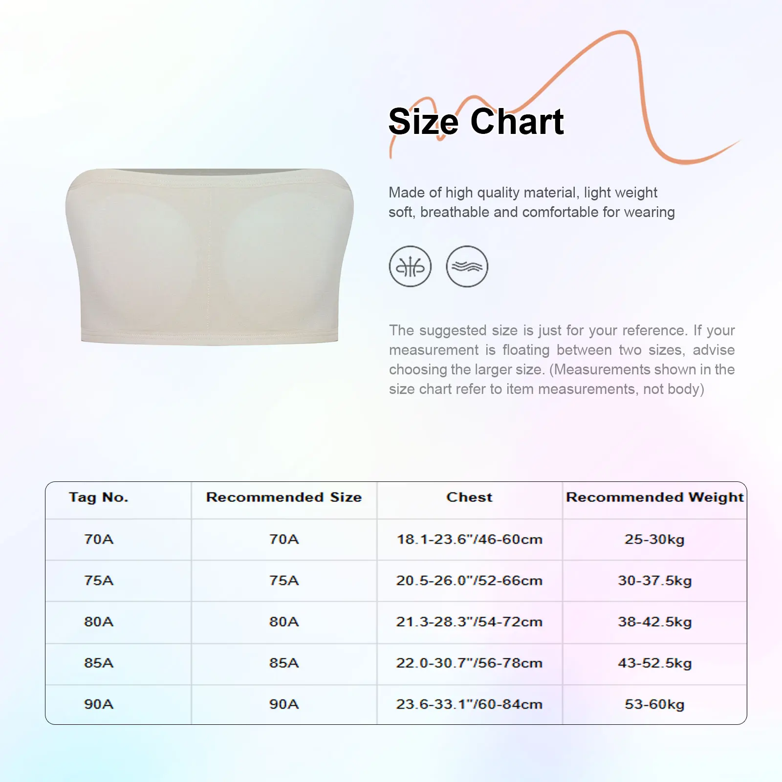 2Pcs/Set Tube Top for Kids Girls Teens Removable Padded Bra Solid Color Strapless Tube Top Student Underwear Kids Clothing