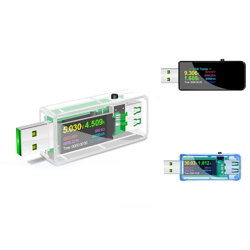 

USB-тестер U96P 13 в 1, цифровой вольтметр постоянного тока, вольтметр, амперметр, детектор, индикатор заряда