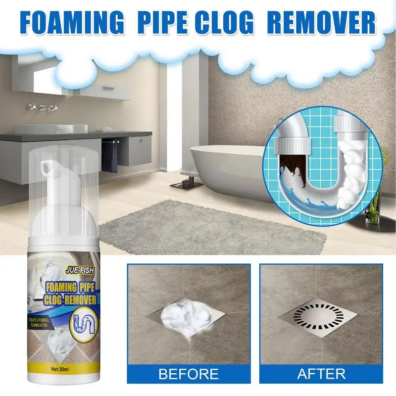 Drain Foam Cleaner, Liquid Hair Drain Clog Remover & Cleaner,Quick Foaming Toilet  Cleaner, Clog Remover for Kitchen Drain, Sinks, Tubs (500ml/1 Bottle) -  Yahoo Shopping