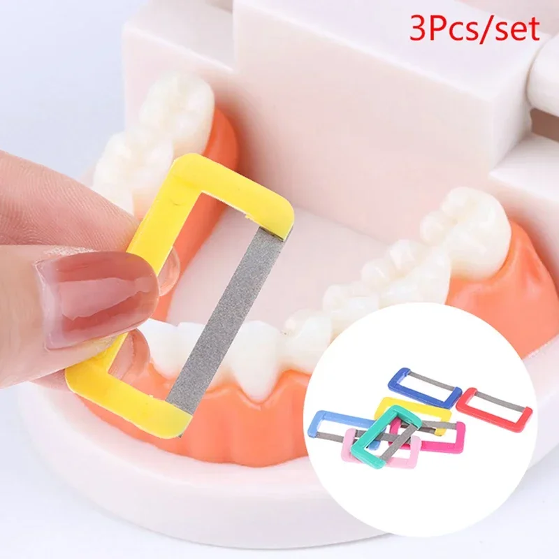 Dental Polishing Tool 3Pcs Disposable Dental Orthodontic Interproximal Enamel Polishing Tool Tooth Reducted Teeth Whitening Material Oral Care