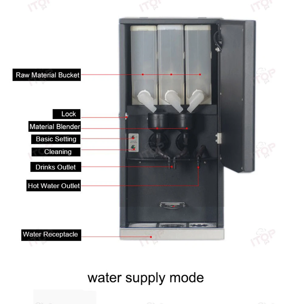 ITOP Instant Beverage Machine Commercial Hot Chocolate Dispenser for Hotel/ Office for Despensing White Coffee, Mochaccino etc