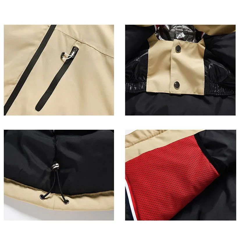 Men and Women's Ski Jacket Male Female Hooded Winter Sports Warm Windproof Waterproof Skiing Snowboard Breathable Ski Coats