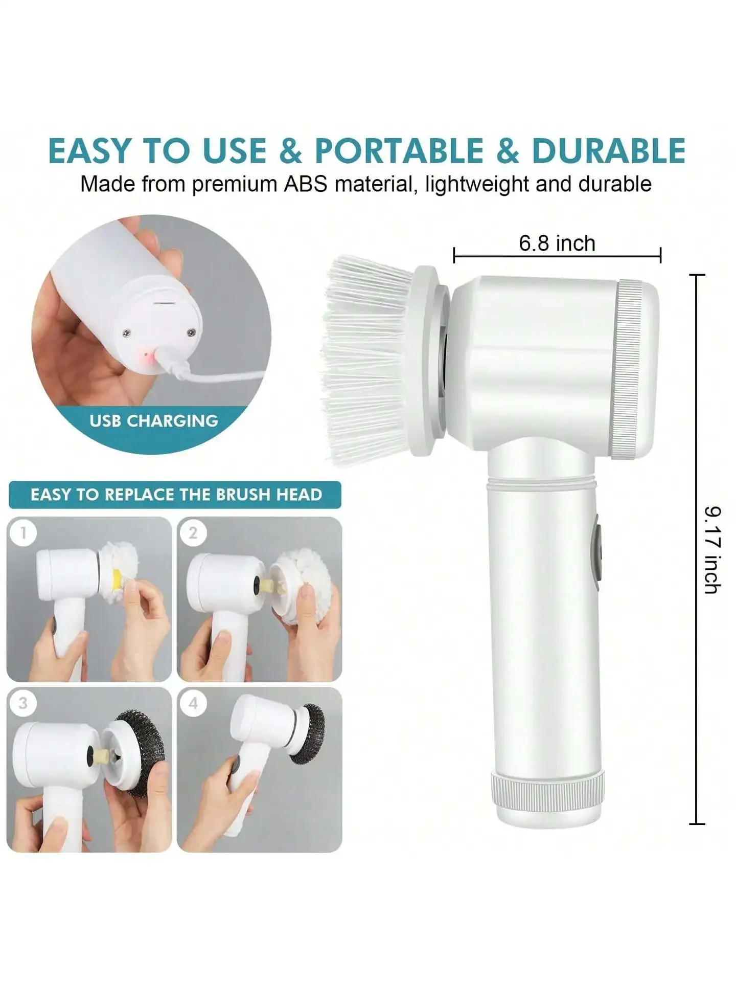 Cleaning Brush Xiaomi Electric Spin Scrubber Power Clean Bathroom Kitchen Cleaning Brush Scrubber Electric Cleaning Brush Products For Home