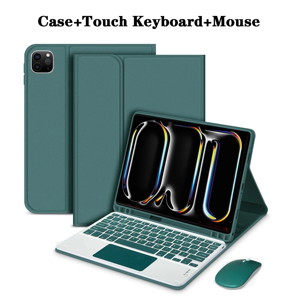 Enhanced Keyboard Case with Detachable Magnetic Cover and Integrated Pencil Holder