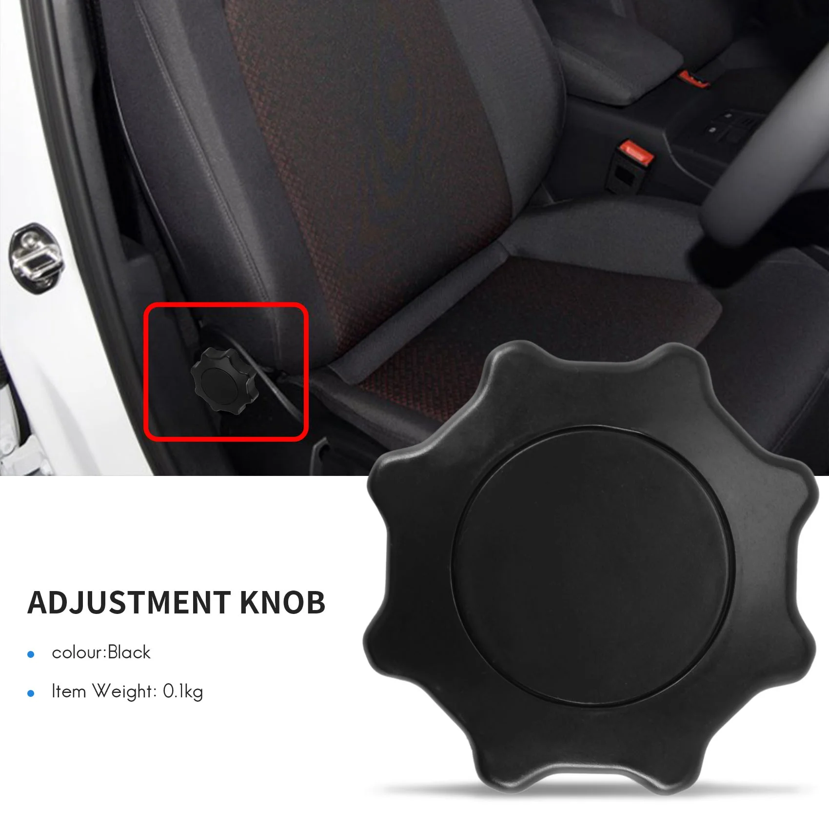 골프 제타 Mk4 파사트 B5 비틀 레온 이비자용 블랙 시트 조정 노브, 1J0 881 671 F, 2 개