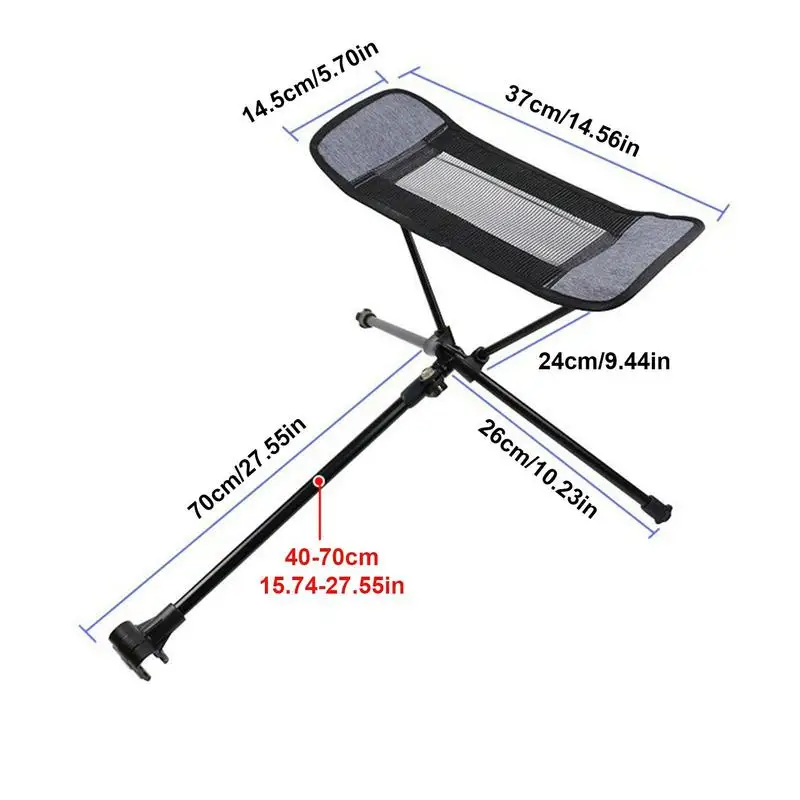 Camping Foot Rest Retractable Chair Footstool Camping Footrest With Retractable Legs For Picnic Hiking Beach Outdoors