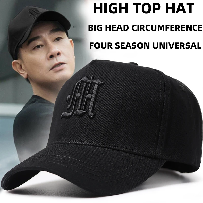 Big Head Plus Size Men's Hat Baseball Cap For Male Winter Sports Hat Hip Hop Breathable Mesh Trucker Hard Structure Baseball Caps