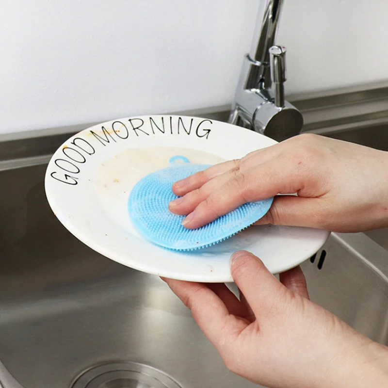 Kitchen Supplies Multifunctional Silicone Brush Dishwasher Dishwashing Mat  Disinfecting Pots and Pans Cleaning Brush Table Mat - AliExpress