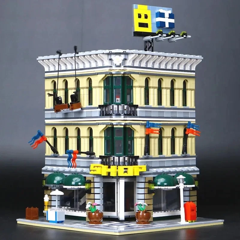 Giocattoli Fai Da Te Building Blocks Department Store Mall Modular Street View City Architecture Series Gift For Boys