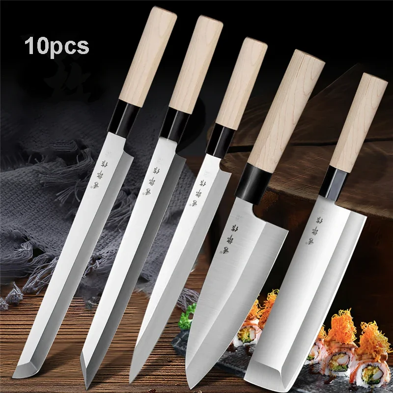 

Professional Japanese Fish Filleting Knife Sashimi Salmon Sushi Slicing Knife Meat Beef Raw Knife Forged Boning Cleaver