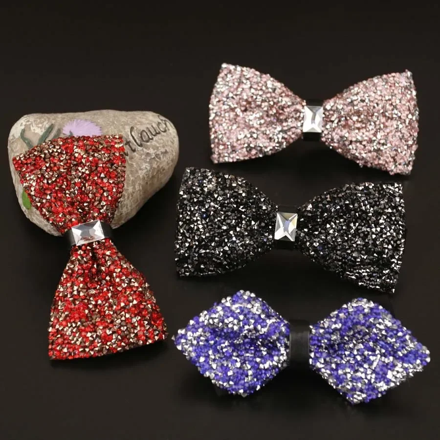 good blue red wool Women children velvet boy girl men flexible green color bow tie male man wedding businessblack accessories