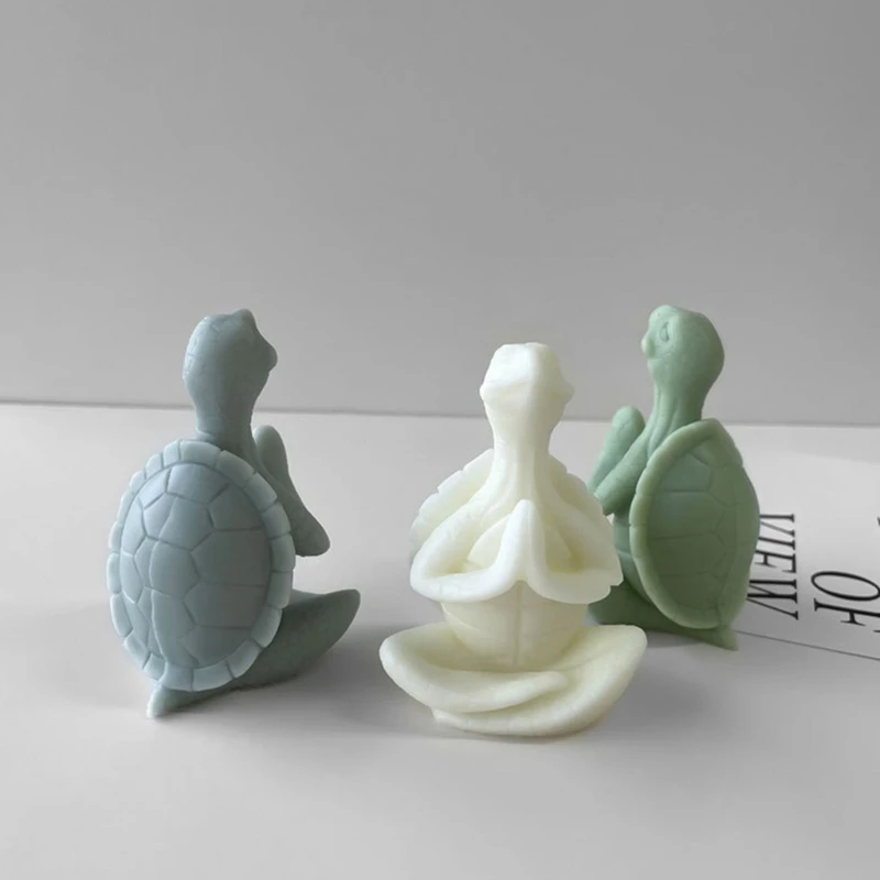 

Silicone Crafts Moulds Silicone Soap Molds Meditation Turtle Shape Candle Moulds Soap Making Molds Hand-Making Supplies