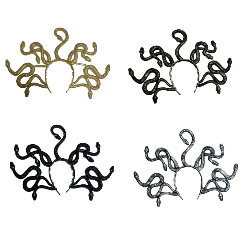 

A2ES Halloween Vintage Womens Snake Hair Hoop Headband Snake Decor Head Hoop Headwear