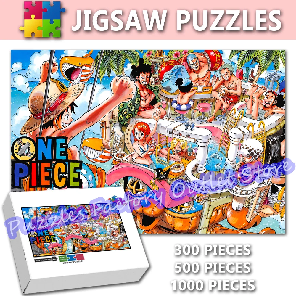 One Piece Anime Print Jigsaw Educational Toys Puzzle Nico Robin Nami Japanese Beauty Girl 300/500/1000 Pieces Puzzle for Kids 3