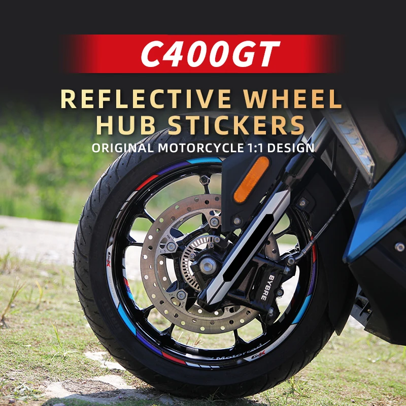 Used For BMW C400GT Motorcycle Accessories High Quality Reflective Rim Wheel Stickers Refit And Decoration