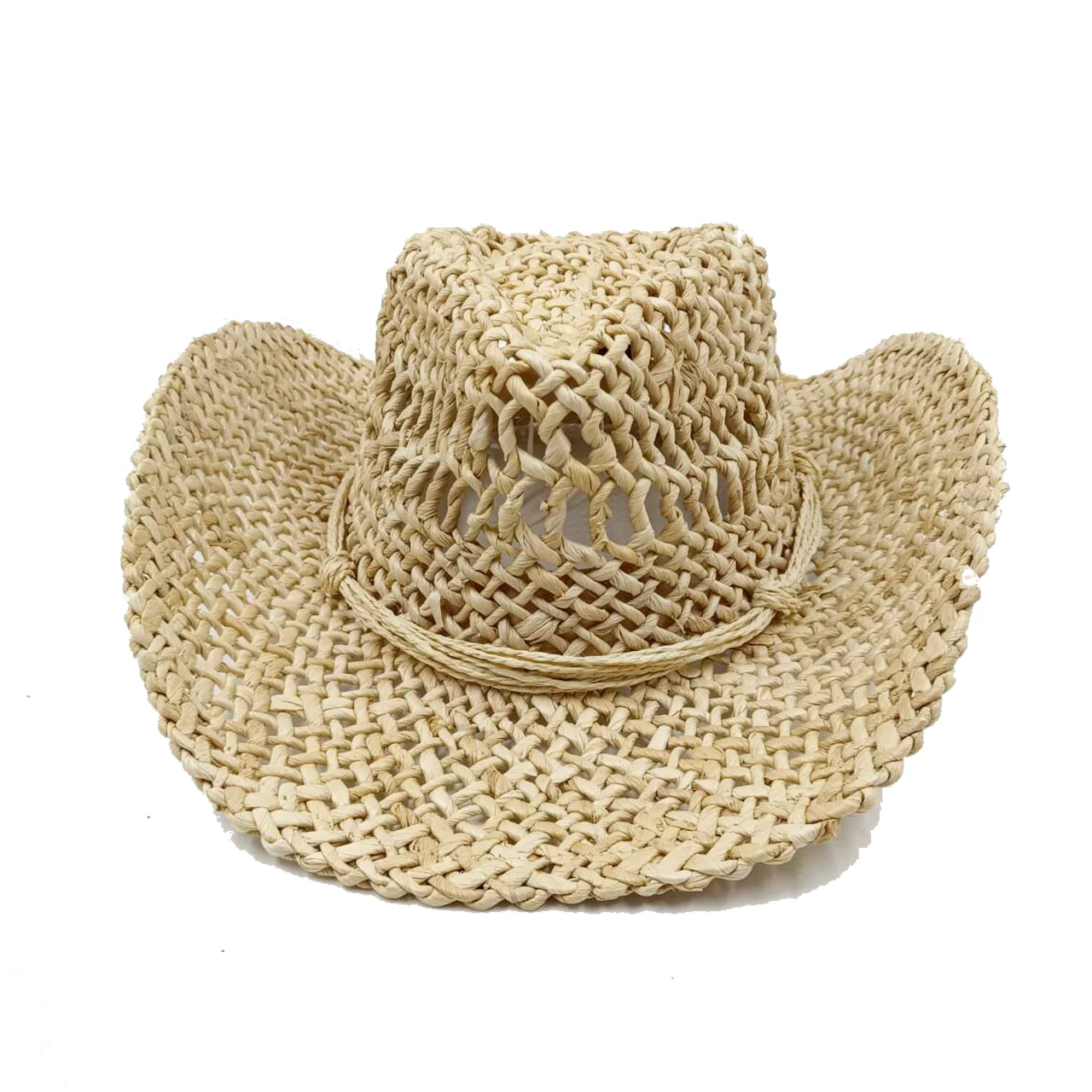 Corn husk material straw hat western cowboy hat spring and