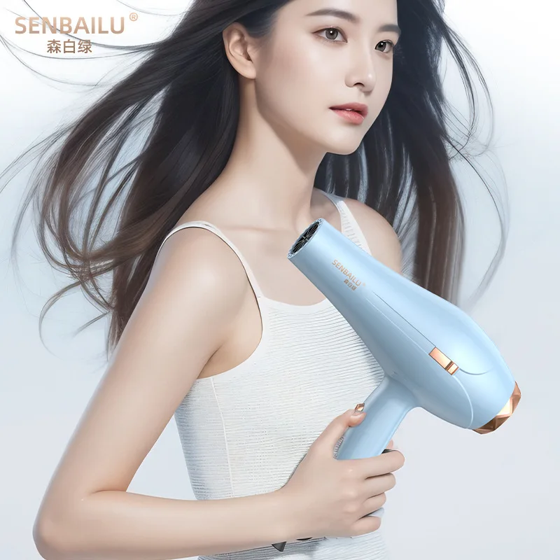 New Quick Drying Hair Dryer US/UK/EU Plug Household Blue Light Cold and Hot Air 110V，220V Hammer Hair Dryer 2