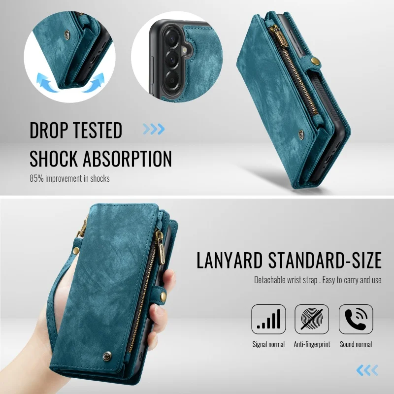 2-in-1 Detachable Leather Wallet Phone Case with Card Holder