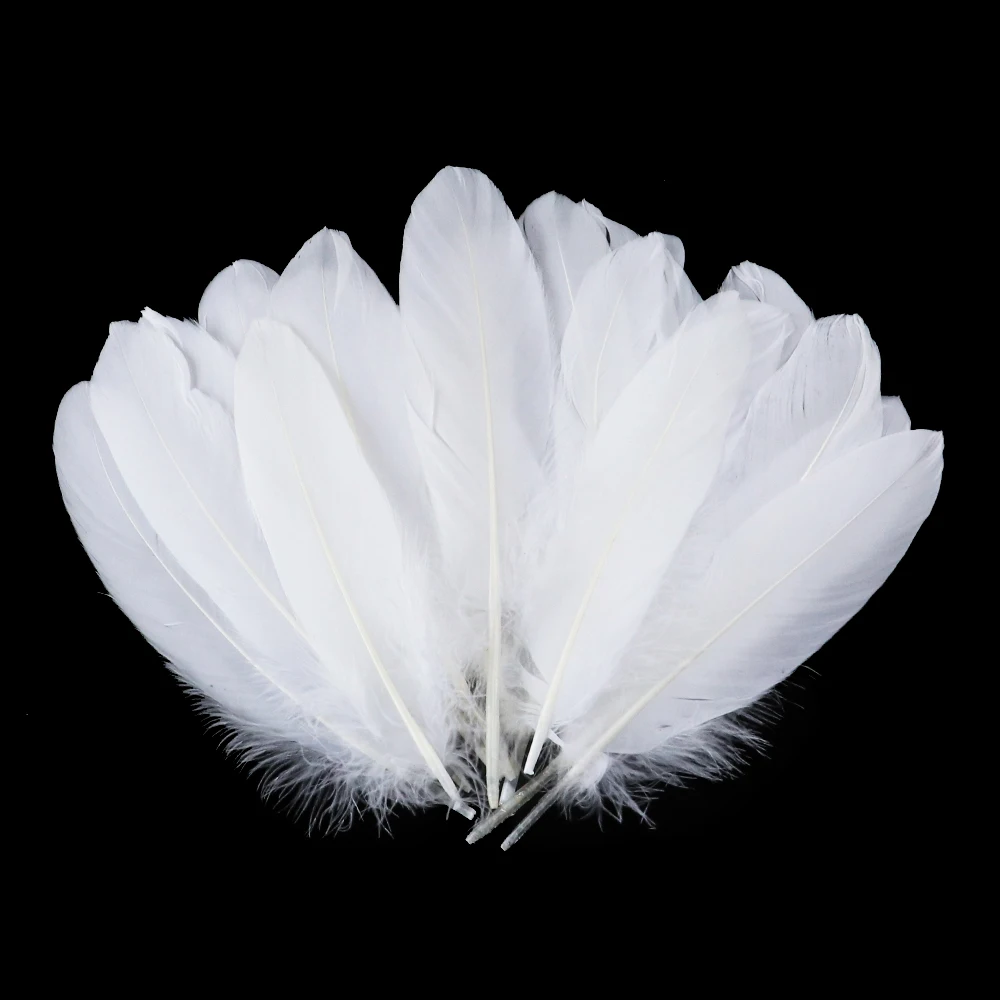 Natural White Ostrich Turkey Goose Feathers Crafts DIY Jewelry Headdress Making Wedding Home Decoration Chicken Peacock Plumes Ostrich Feathers Goose Feathers Craft Feathers Natural Feathers Turkey Feathers Peacock Feather Decoration