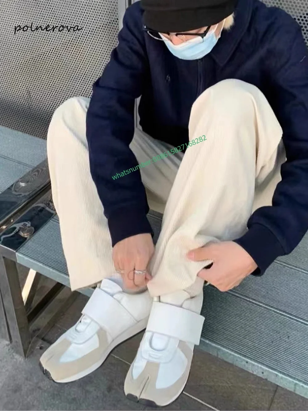 Fashion Split Toe Skate Shoes Solid Lace-Up Flat Heel Shoes Daily Casual Shoes for Women 2023 Autumn Winter Newest Leisure Retro