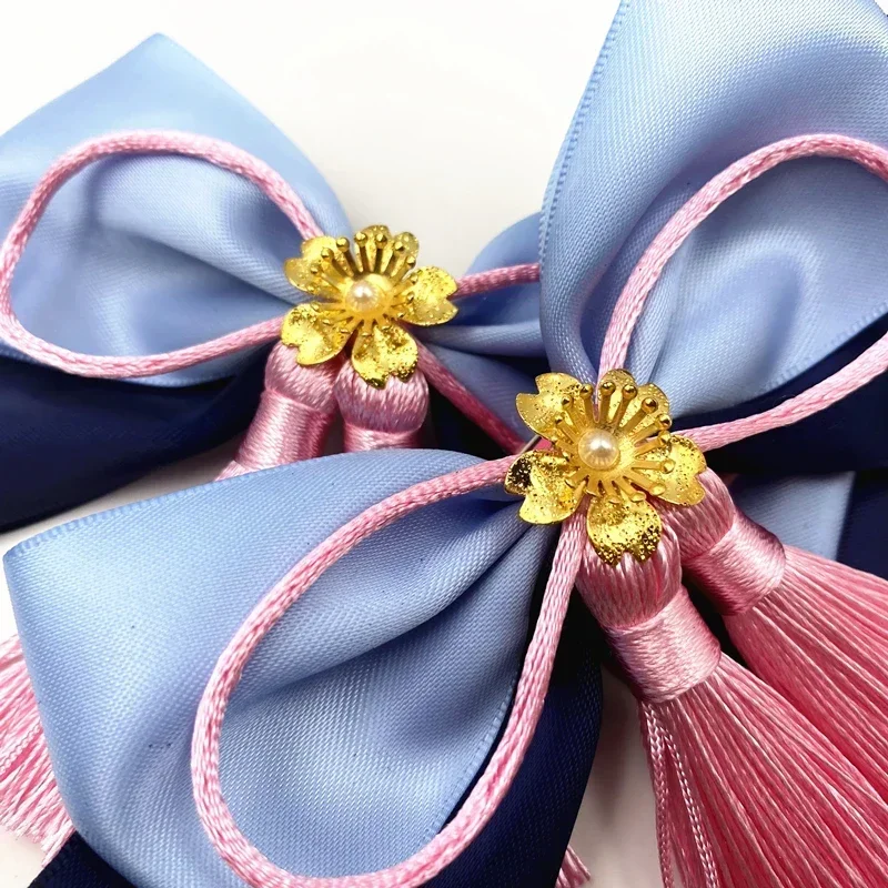 New Game Genshin Impact Kamisato Ayaka Cosplay Shoes Halloween Party Bow Accessories Prop
