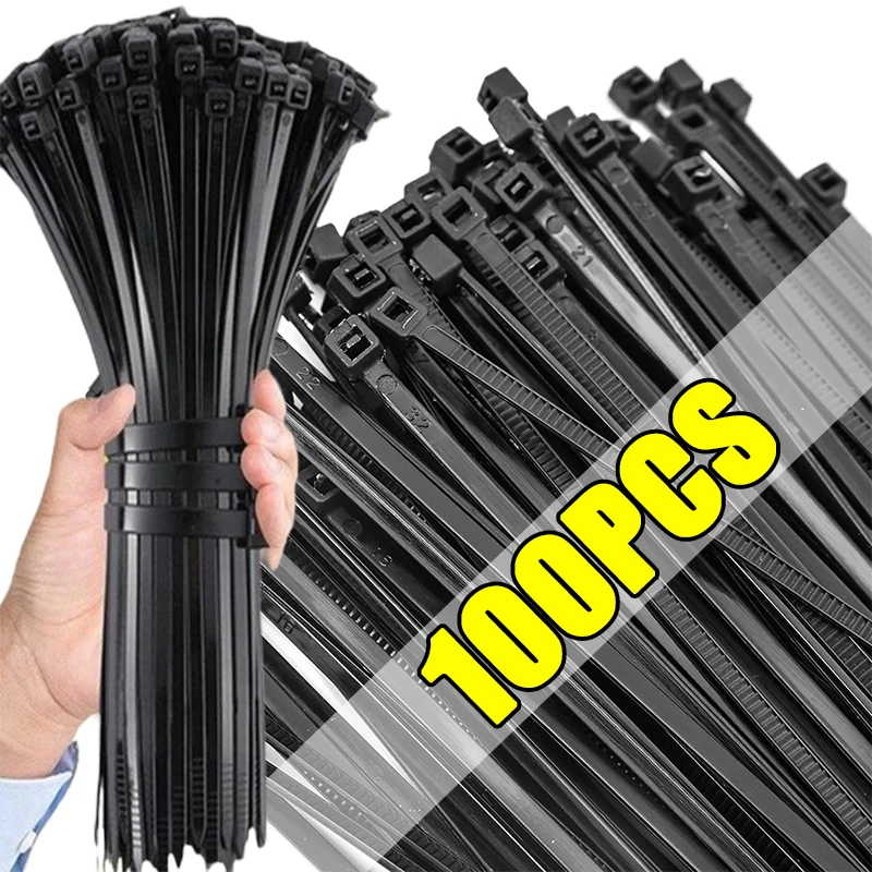 Lot De Boucles Universelles Autobloquantes En Nylon Pour Attache De Câble - 20/50/100 Pièces