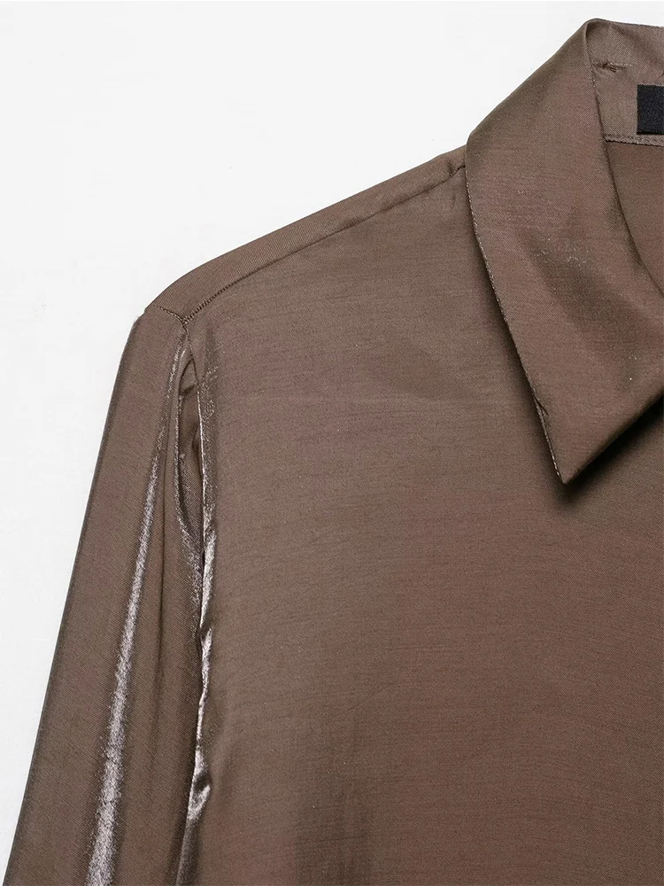 Chic Fashion rainbow colors Shirts for Women 2025 New Long Sleeve Women's Streetwear Casual Shirt And Blouse Woman Elegant Top