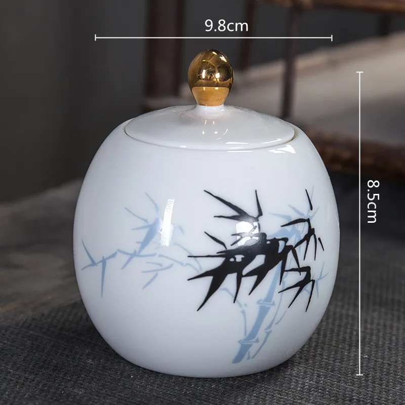Teiera in ceramica Porta tè in porcellana bianca Contenore per serbatoio di stoccaggio sigillato Contenori per cucina Contenori generali per la decorazione della casa  15