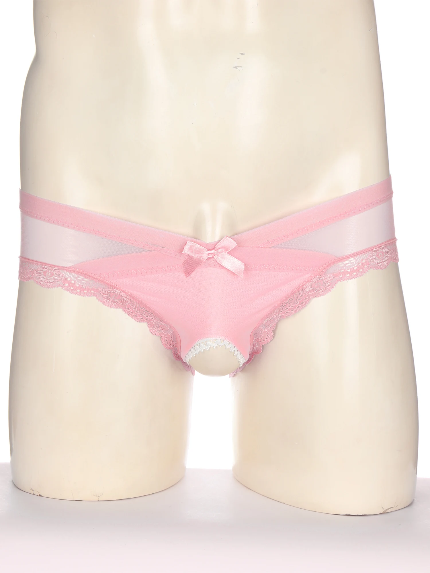 Sexy See Through Men's Lace Sissy Hollow Out Pouch Panties Sheer Panties Low Rise Bikini Briefs Cross-Dresser Sissy Underwear men lingerie briefs