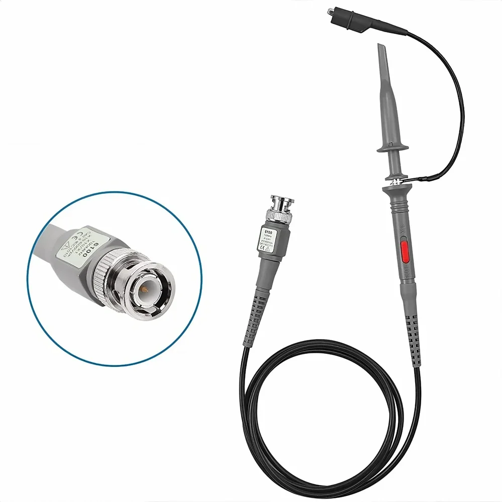 P6100 BNC Oscilloscope Probe 100MHz 1X 10X Mayitr High Precision Scope Analyzer Alligator Clip Probes Test Leads Probe 2