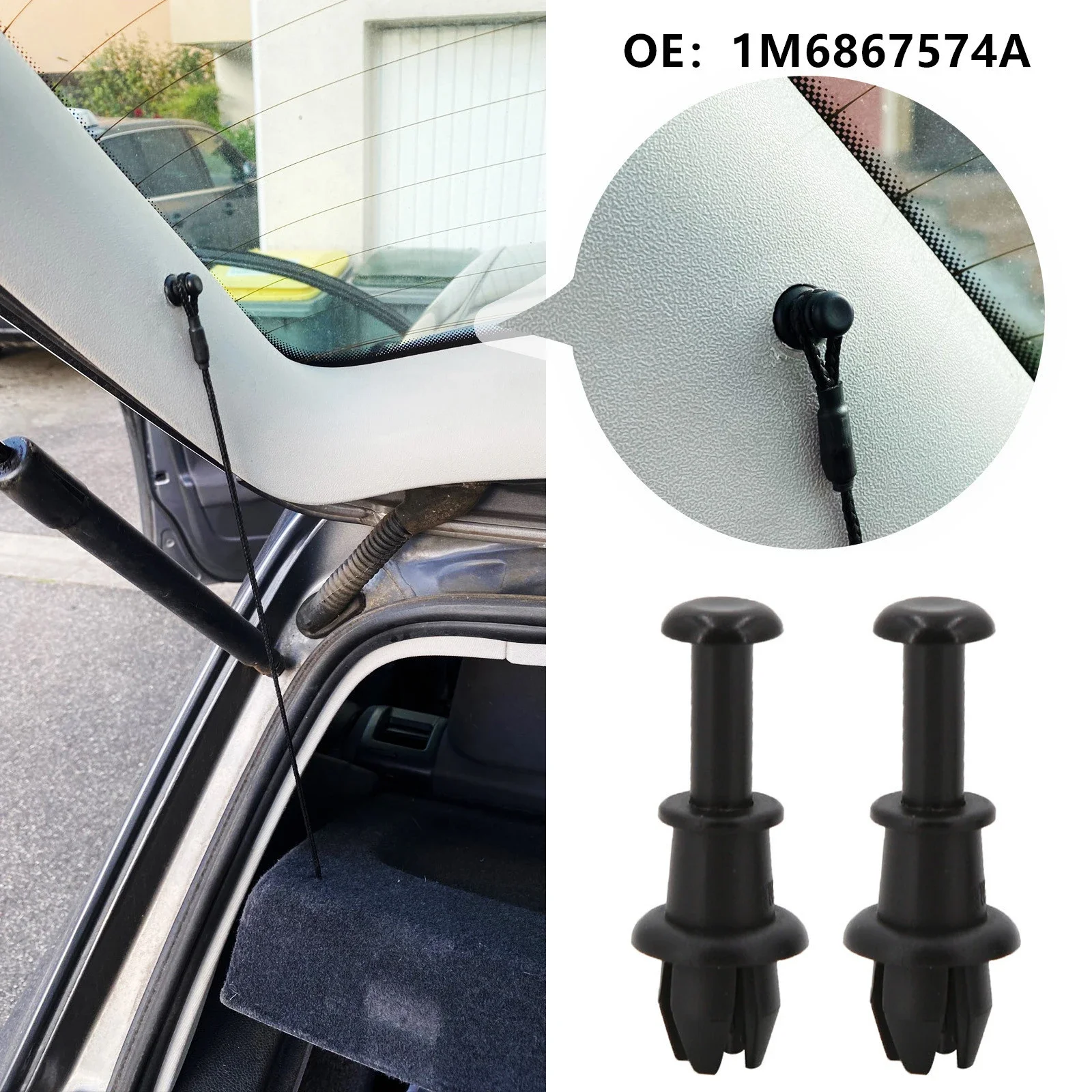 2/4/10 Stück Kofferraum-Lanyard-Haken 1 m 6867574 Ein Befestigungsclip passend für Audi Volkswagen POLO Gepäckraum-Tablett-Halterungsclip