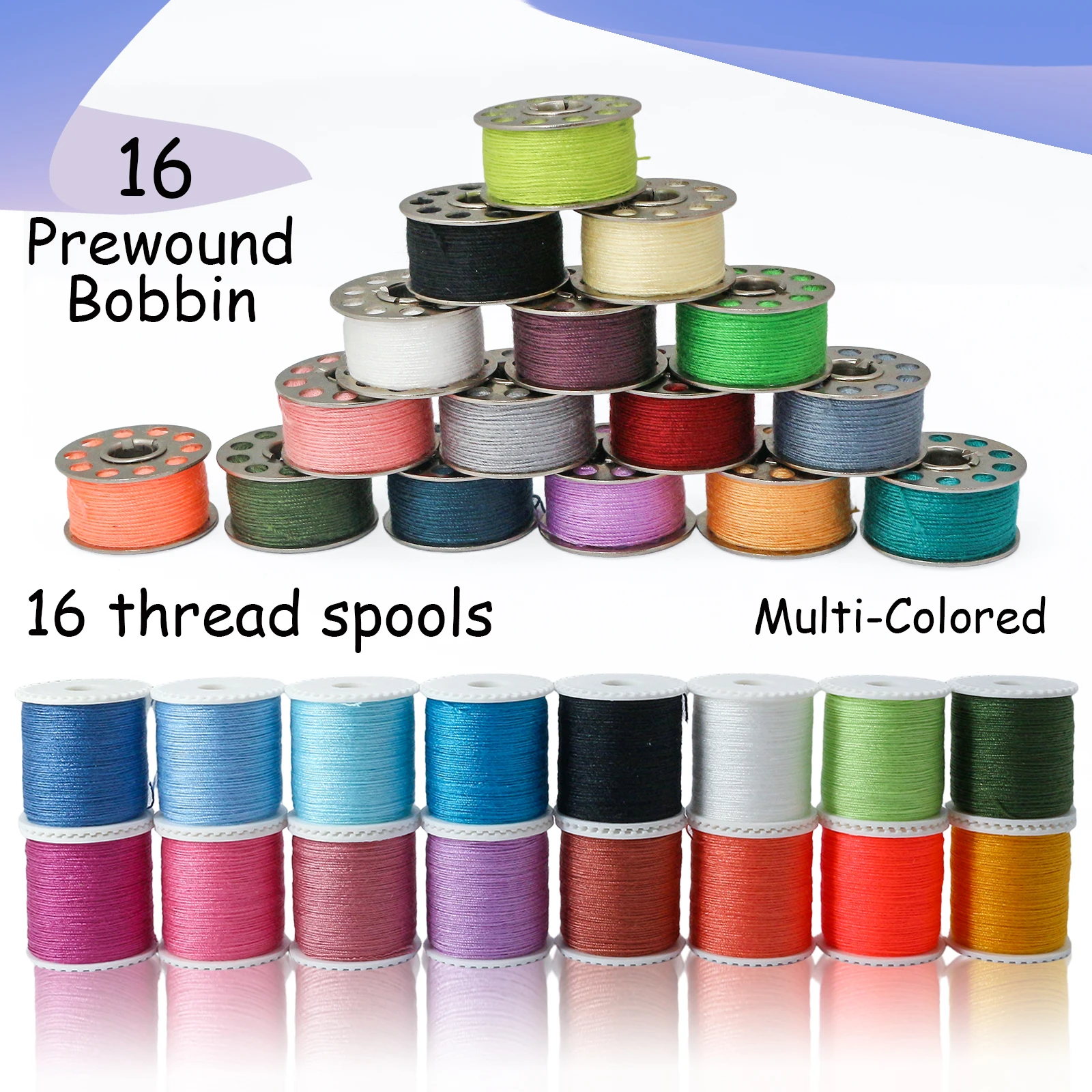 Sewing Kit with Prewound Bobbins, 42Pcs Supplies for Machine & Hand Sewing, Includes Threads, Needles, Tools, Fit Brother Singer - 4