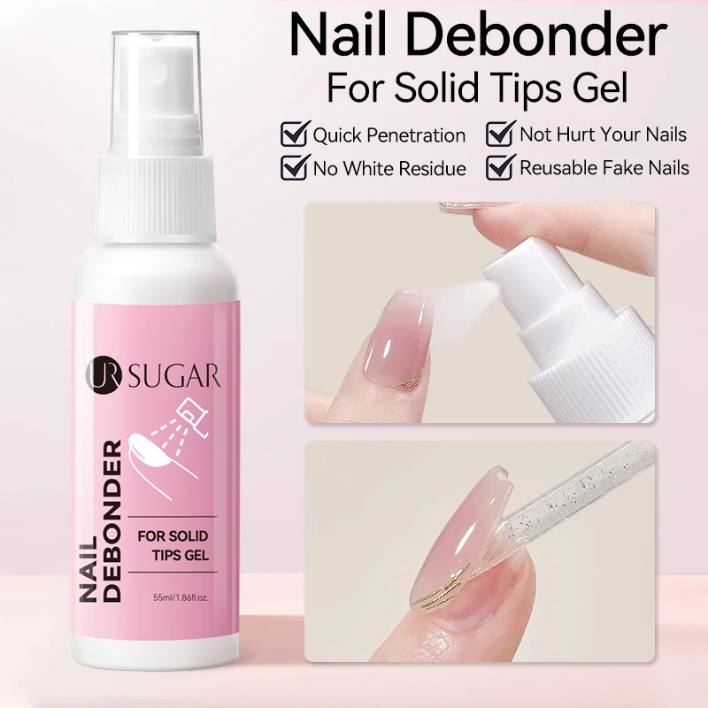 UR SUGAR 55 ml Entferner für feste Spitzen Gel Falsche Nagelspitzen Entfernen Gel Strass Fake On Nails Auflösen Flüssige Maniküre-Werkzeuge