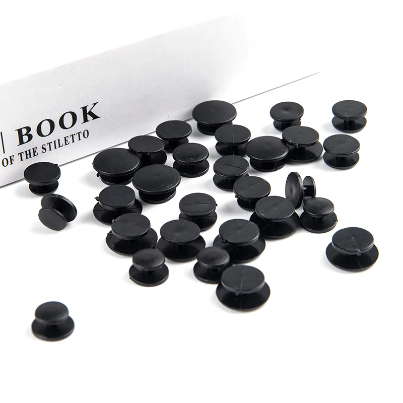 Shoe Charms Shoe Decorations Shoelace Buckles 25pcs Lightweight Buckles Plastic Buttons Black Ornaments For DIY Shoes Charms Kids Shoe Accessories