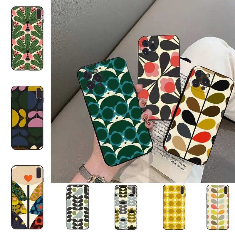 Custodia Per Telefono Multi Stelo Orla Kiely Folio Per Iphone 6 7 8 Plus 11 12 13 14 Pro Se 2020 Max Mini X Xs Xr Cover Posteriore Funda