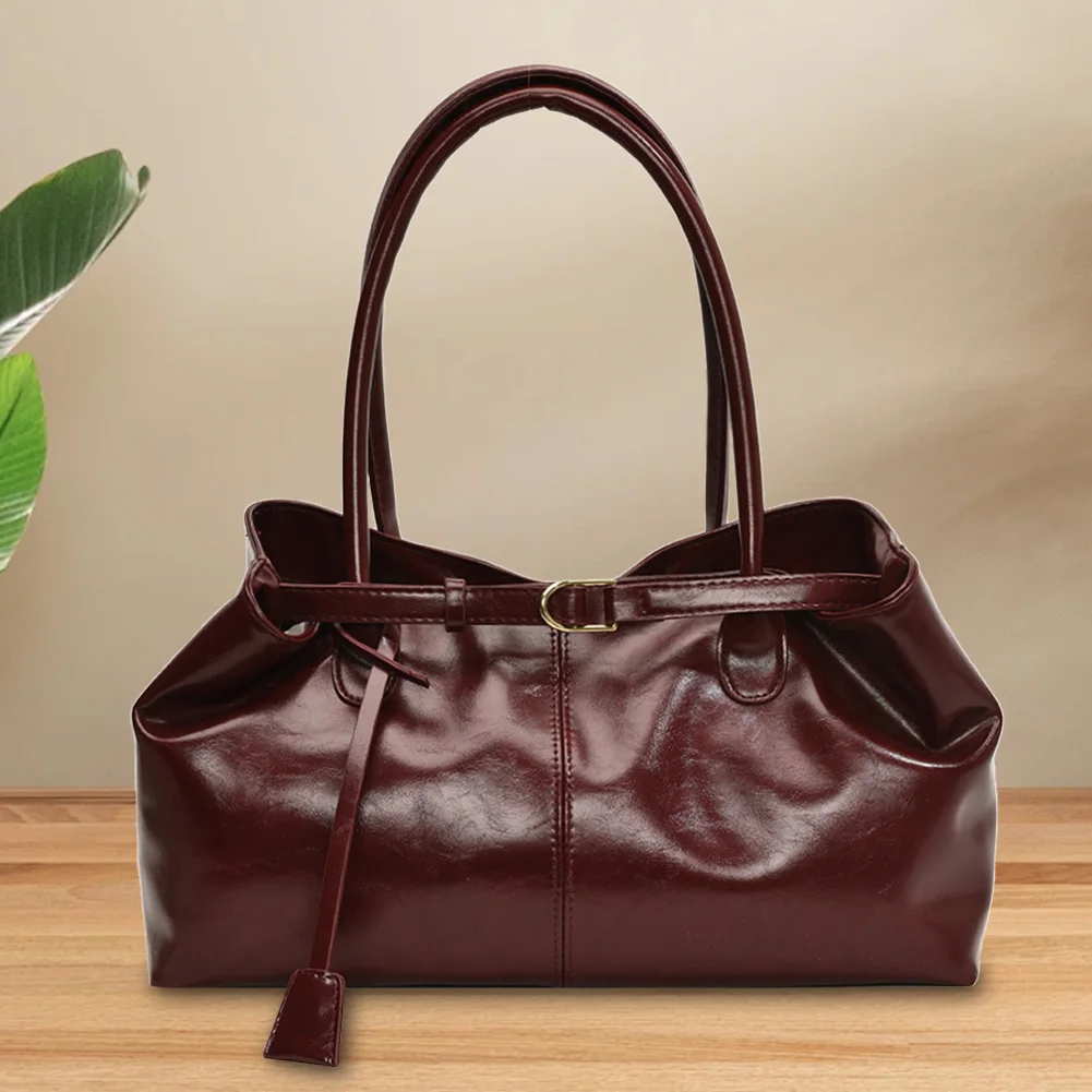 حقيبة كتف من جلد البولي يوريثان، حقيبة بمقبض علوي...