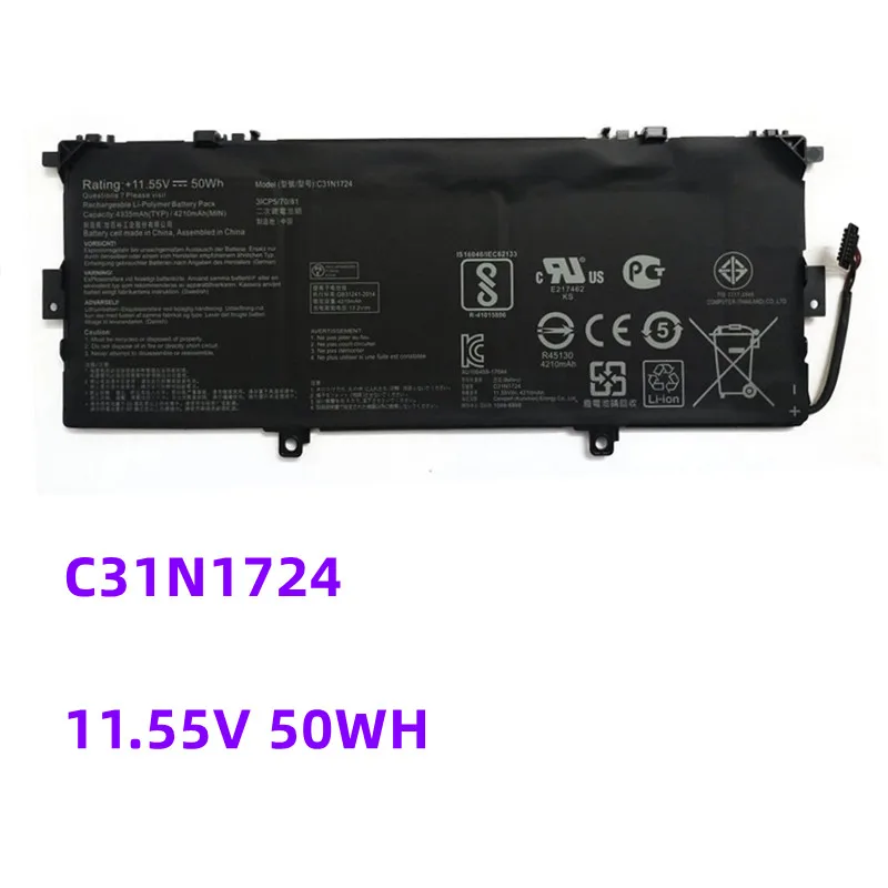 

Новинка C31N1724 Аккумулятор для ноутбука ASUS ZenBook 13 UX331U UX331FAL U3100FAL UX331FALBH71 11,55 в 50 Вт/ч 4210 мАч