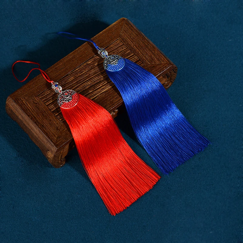 Tassel Handmade Silk Craft Tassels Beaded Fringe Tassels with Cord Loop for DIY Crafts Jewelry Making Accessories 1/2Pcs 15cm