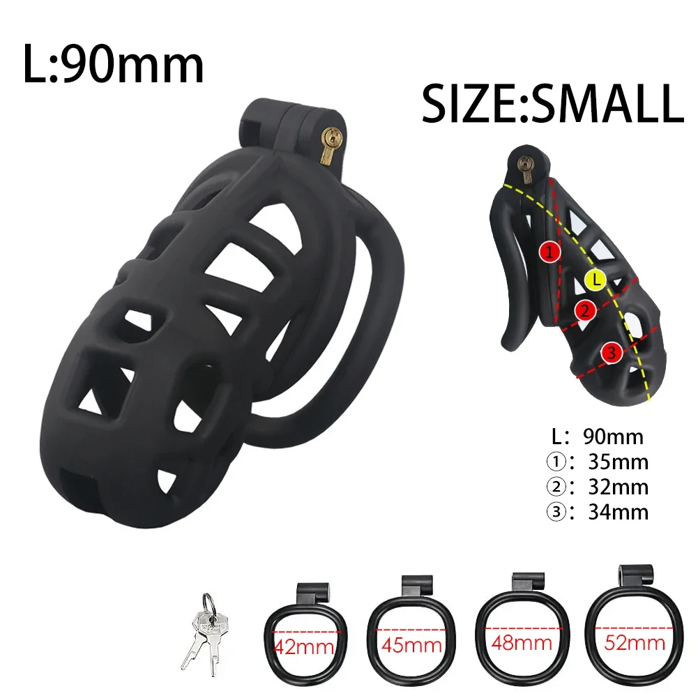 Male Chastity Cage Erotic Urethral Lock Sex Toys Device Penis Ring Male with 4 Size SM Products Cage Chastete Penis Sleeve sex toys