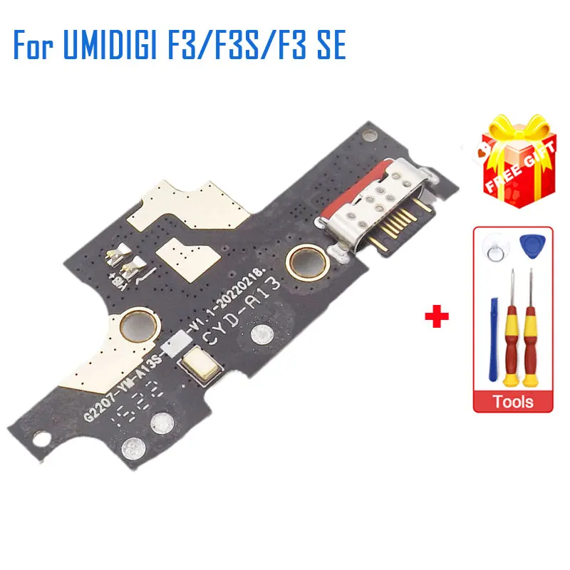 

Новая оригинальная плата USB Umidigi F3S, плата с базовым портом зарядки и аксессуарами для микрофона, запчасти для смартфона Umidigi F3 F3S F3 SE