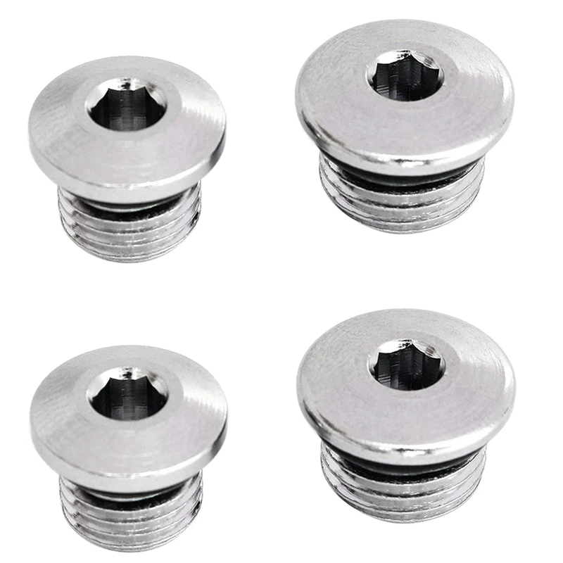

4X First Stage 7/16 Inch Scuba Diving Regulator High Pressure Port Plug And 3/8 Inch Low Pressure Port Plug