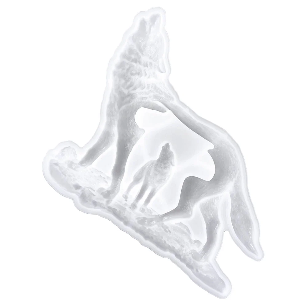 Gummy Molds Silicone for Resin Crafts DIY Supplies Three-dimensional Wolf Shape Silica Gel Epoxy