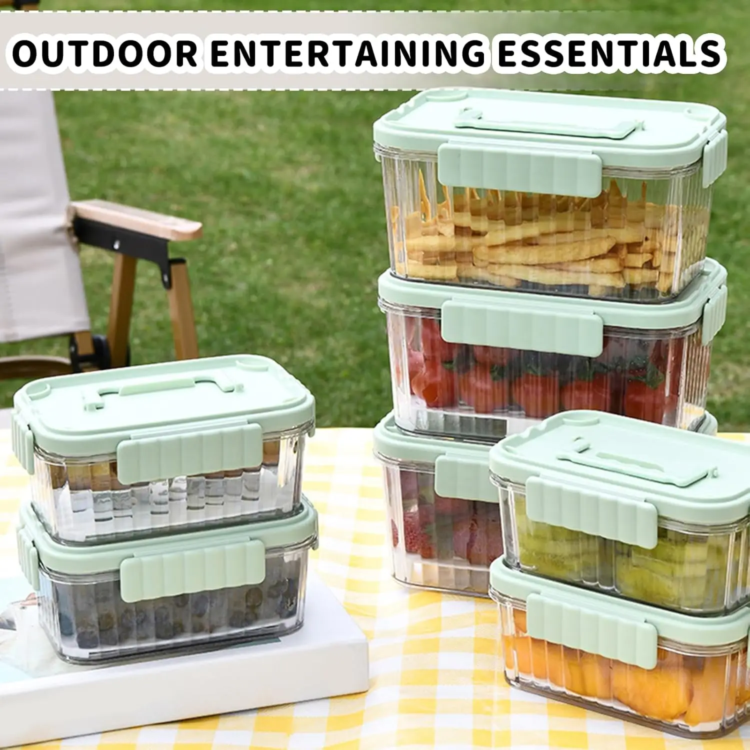 50 Oz Food , Chilled Fruit , Portable Fruit Airtight Crisper with Leak- Locking Lid for Fruits, Vegetables when you are out a