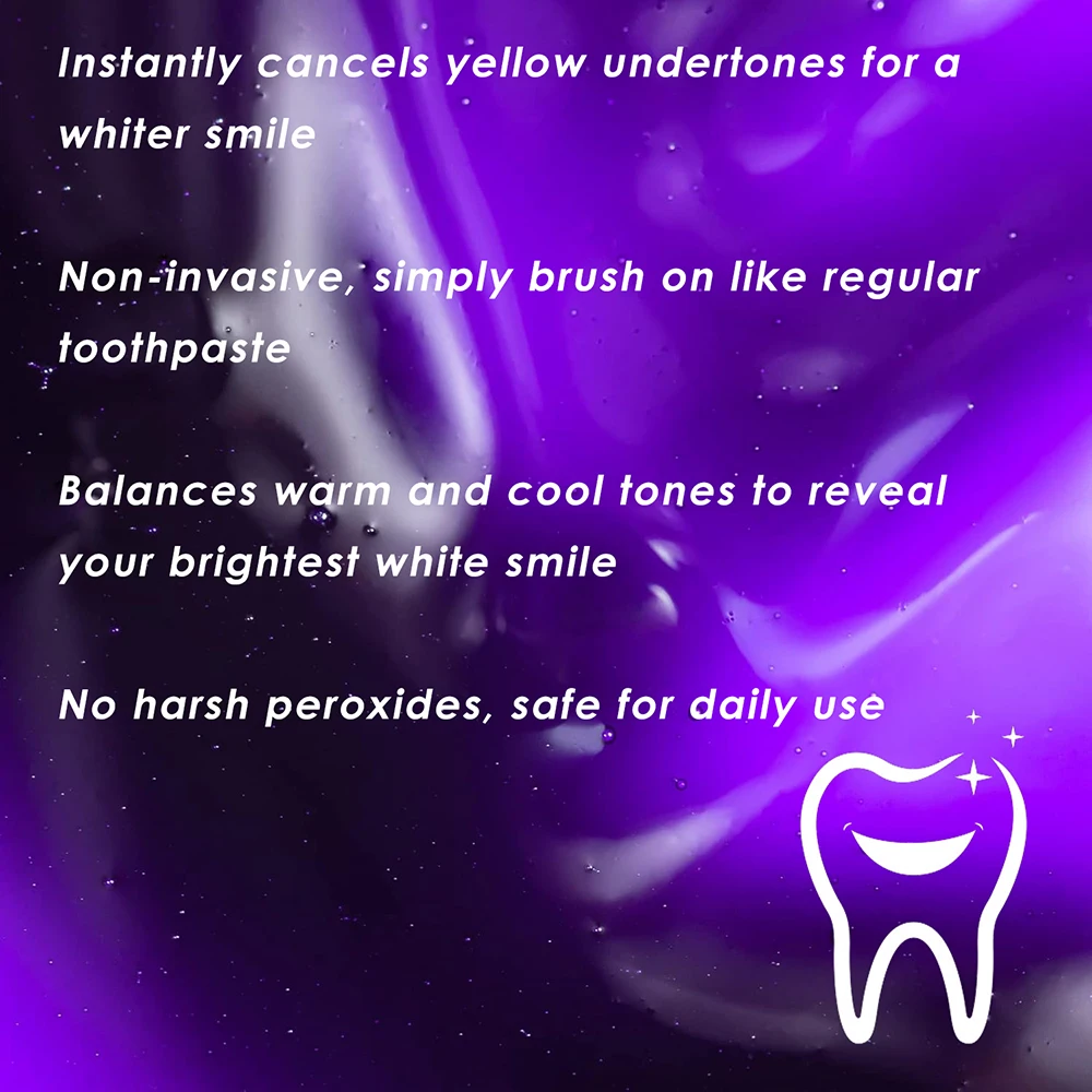 Dentifrice violet pour blanchiment des dents et anti-taches_voghion.com