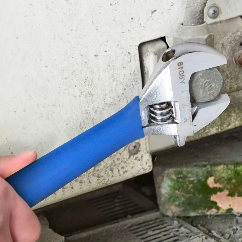 1pc Large Opening Adjustable Wrench Spanner With Short Handl 8 Inch/10 Inch Multifunctional Bathroom Wrench 5