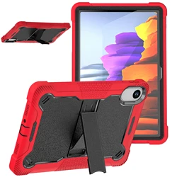 Durable Armor Kickstand Case with Triple - Layer Protection and Versatile Compatibility for Redmi Pad 2 2025 (Red - Black)